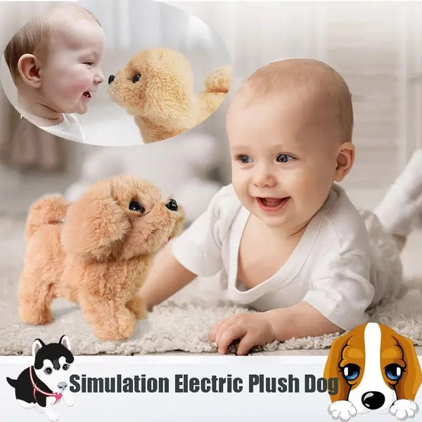 Baby Toy Dogs That Walks and Barks Tail Wagging Plush Interactive Electronic Pets Puppy Montessori Toys for Girls Toddlers Kids Pawfecto Pet