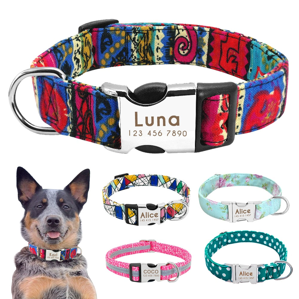 Personalised Reflective Dog Collar