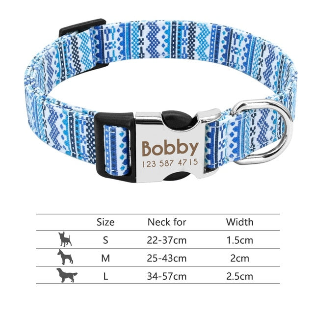 Personalised Reflective Dog Collar