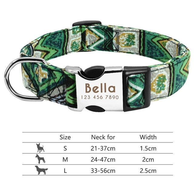 Personalised Reflective Dog Collar