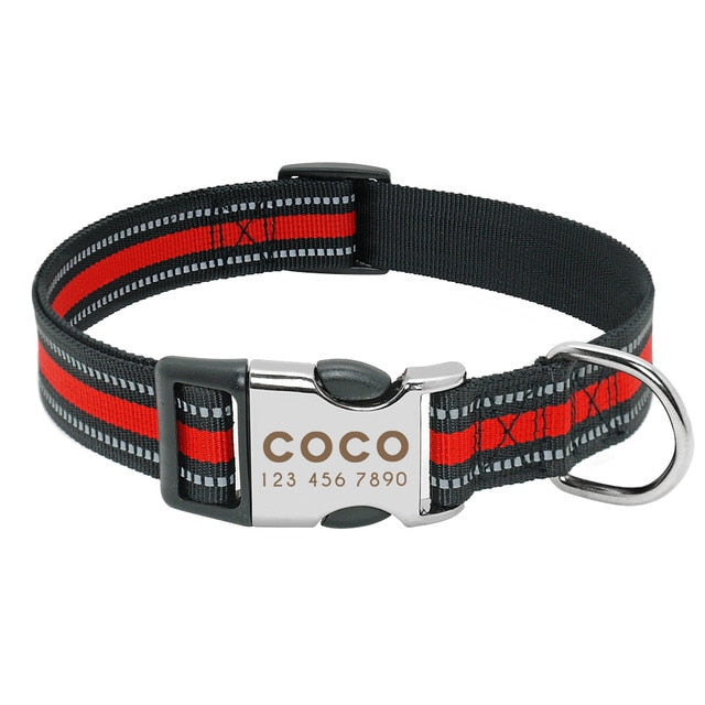 Personalised Reflective Dog Collar