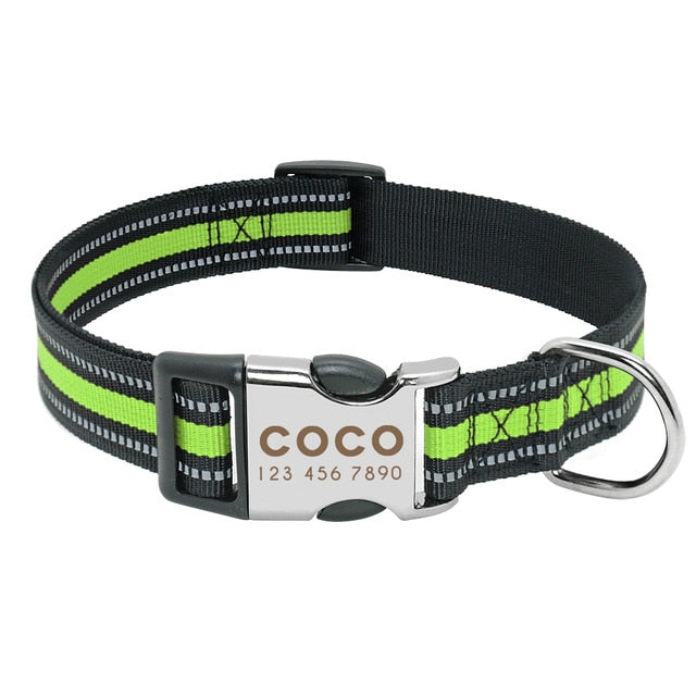 Personalised Reflective Dog Collar