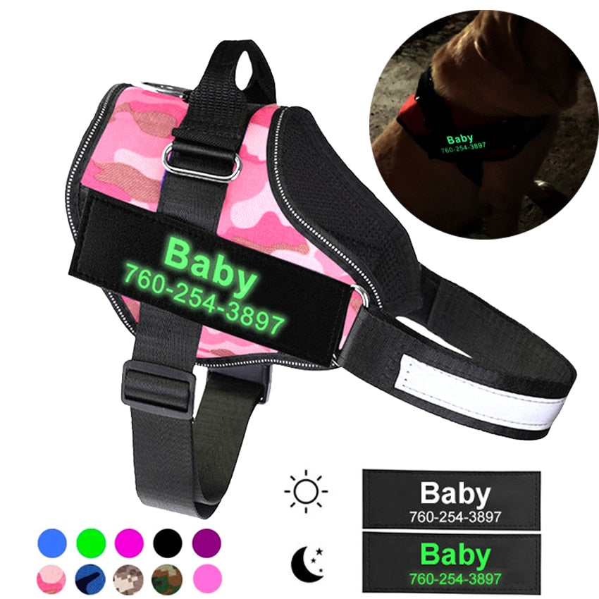 Personalised Reflective No-Pull Dog Harness